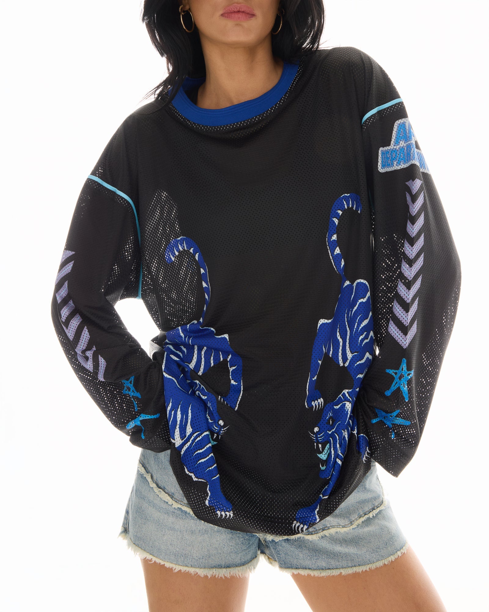 Crouching Tiger Long Sleeve Football Jersey by THE TALES - product photo