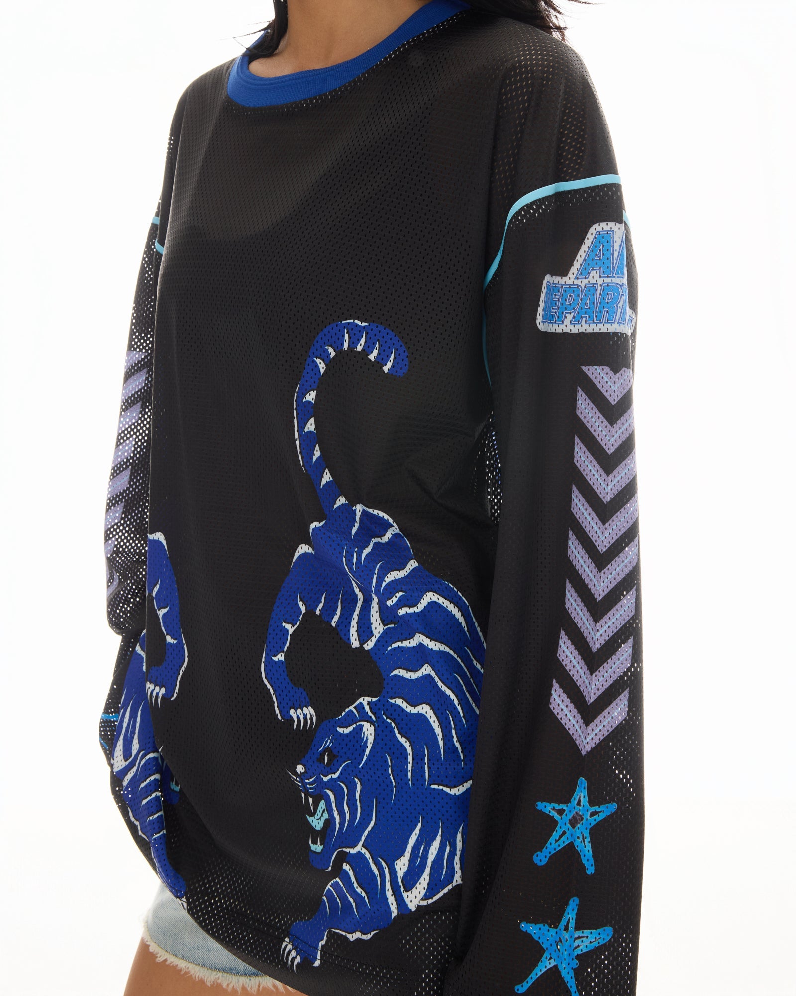 Crouching Tiger Long Sleeve Football Jersey by THE TALES - product photo