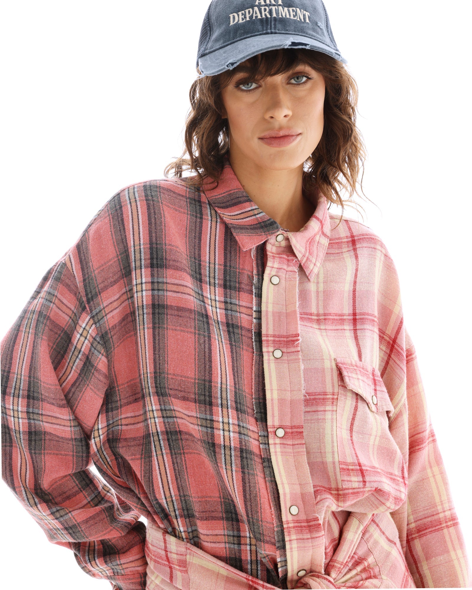 Tied Up Pre Styled Flannel Shirt Dress THE TALES