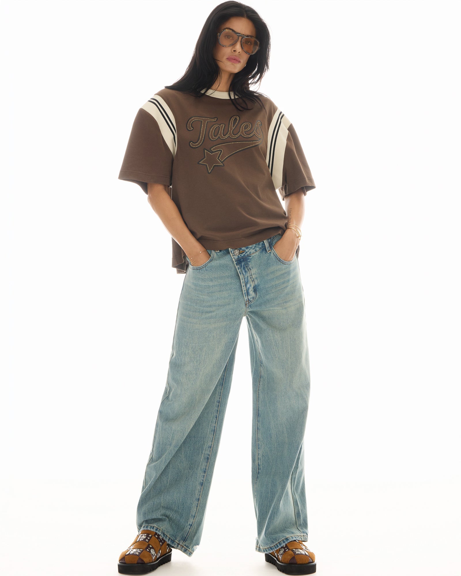 Exaggerated Sports Studded Tales Tee by THE TALES - product photo