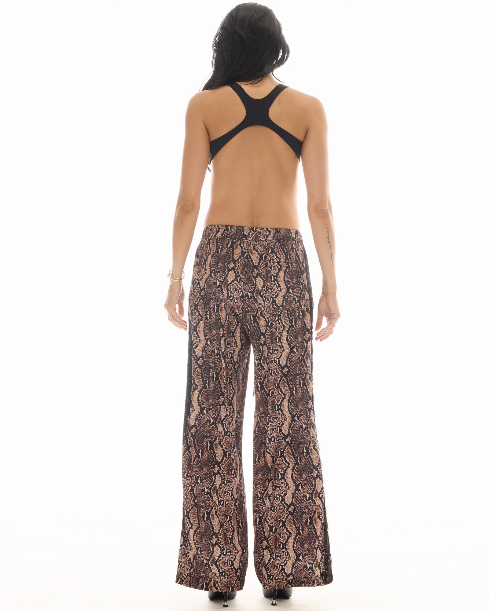 Frida Snake Lace Tuxedo Pants by THE TALES - detail view