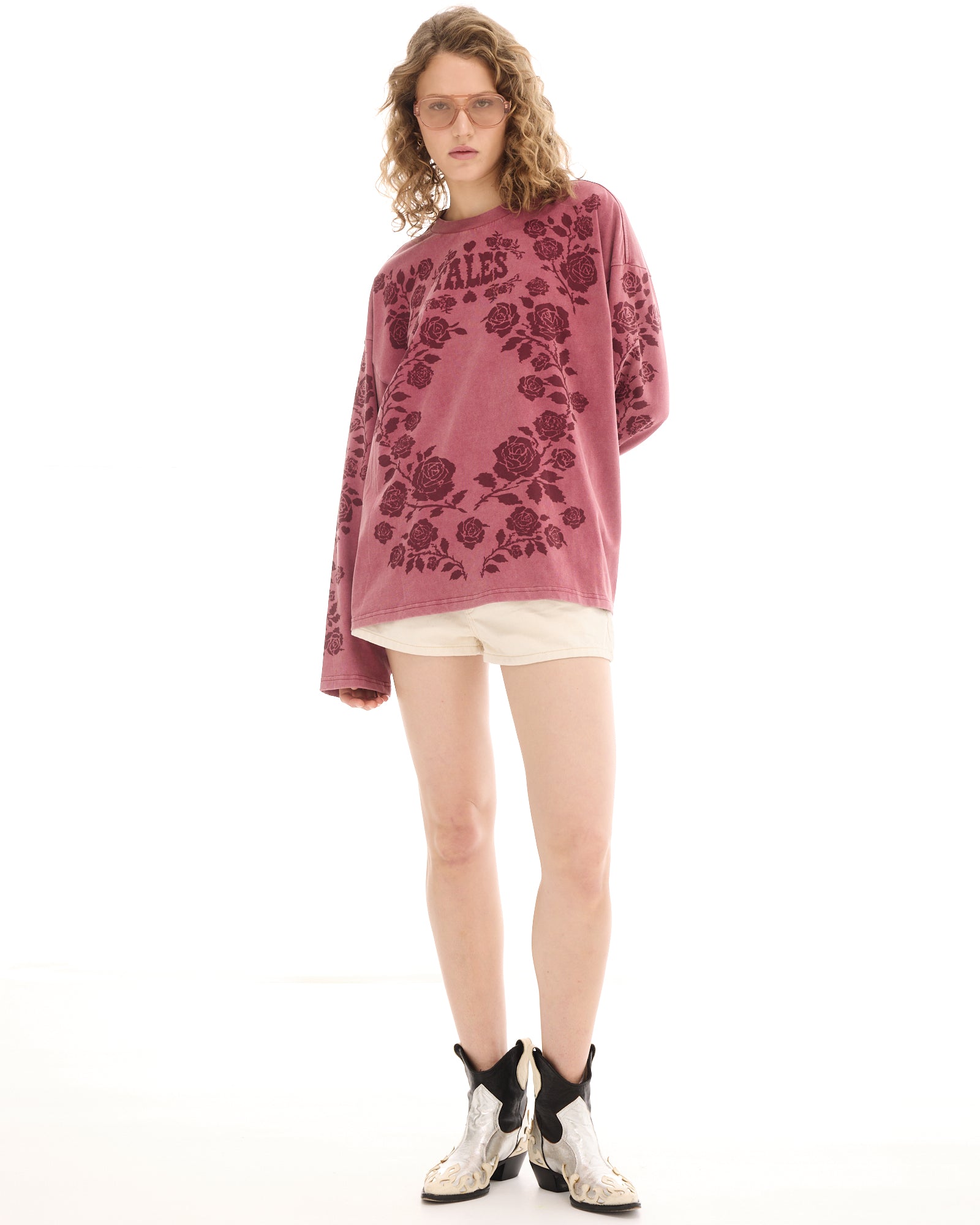 Distorted Burnt Rose Longsleeve Tee THE TALES