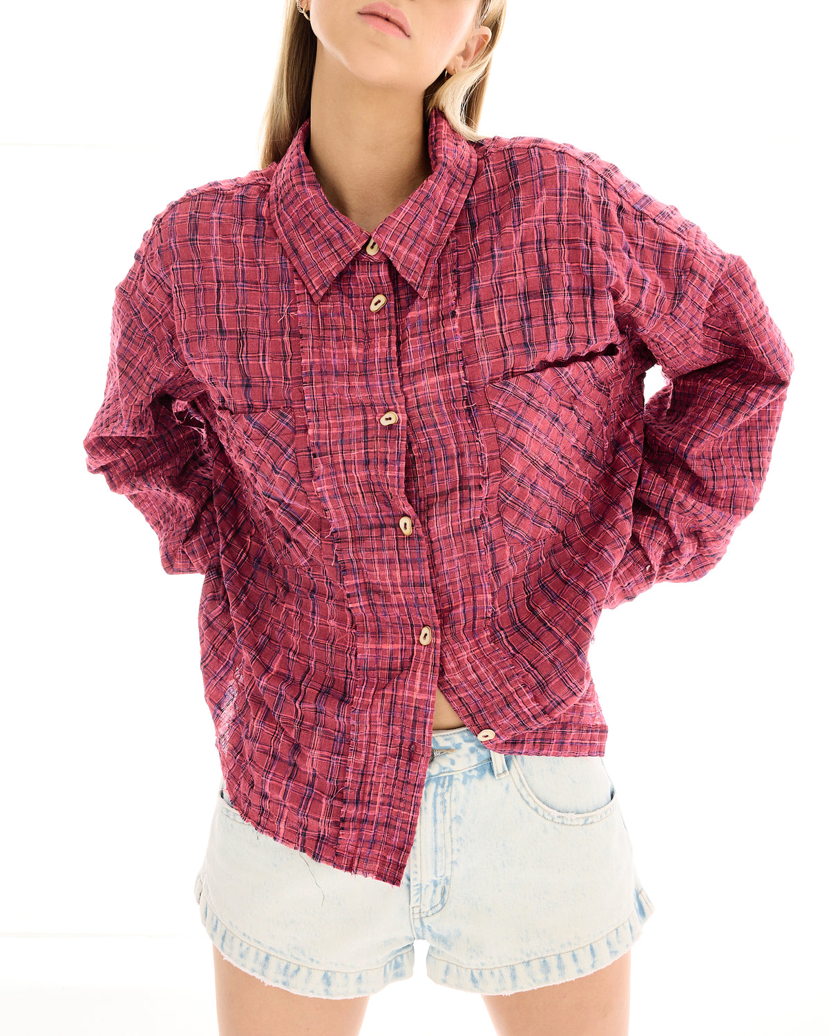 Summer Check Panelled Shirt