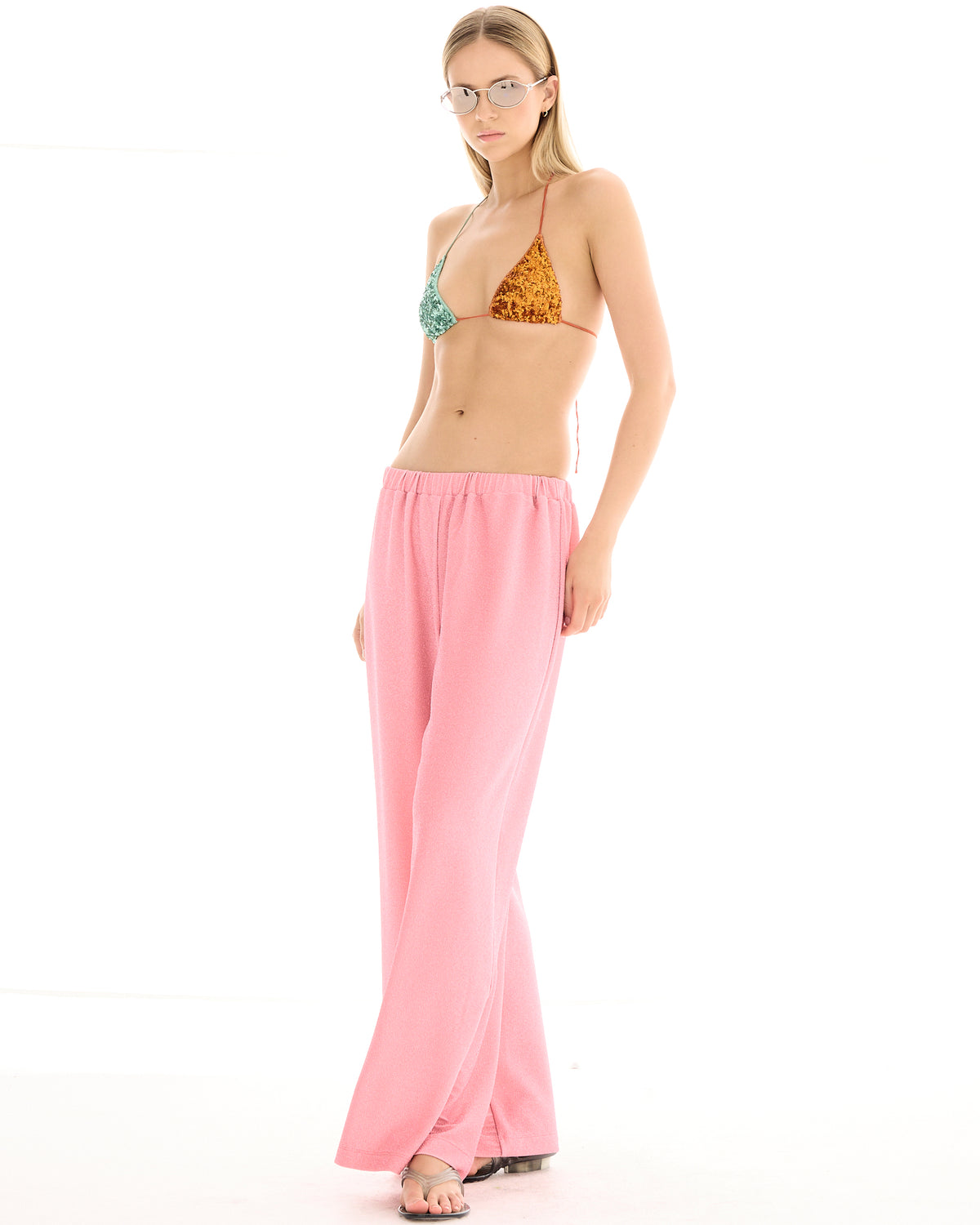 Fame Pink Lurex Pants