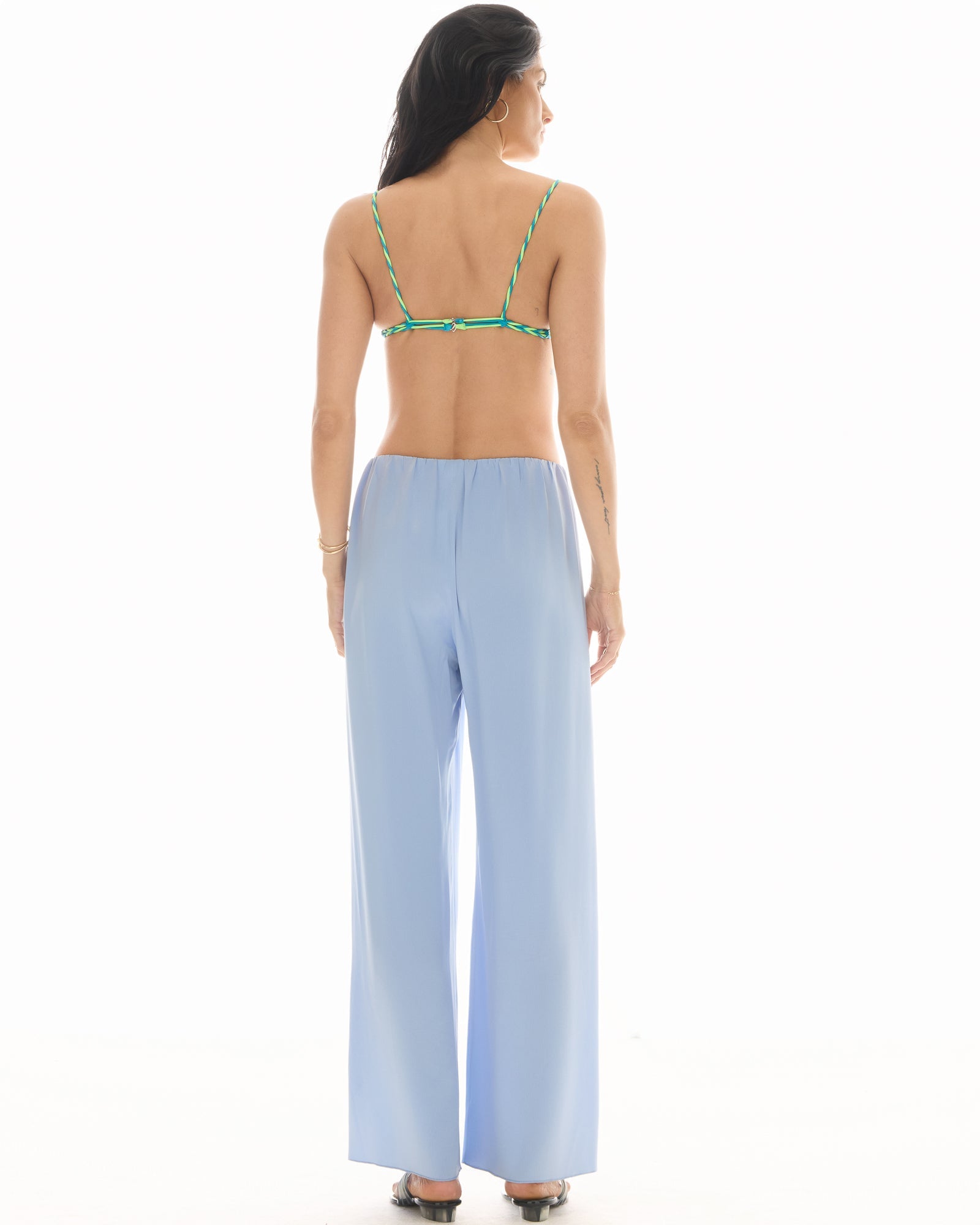 Waterfall Waist Satin Pants by THE TALES - product photo