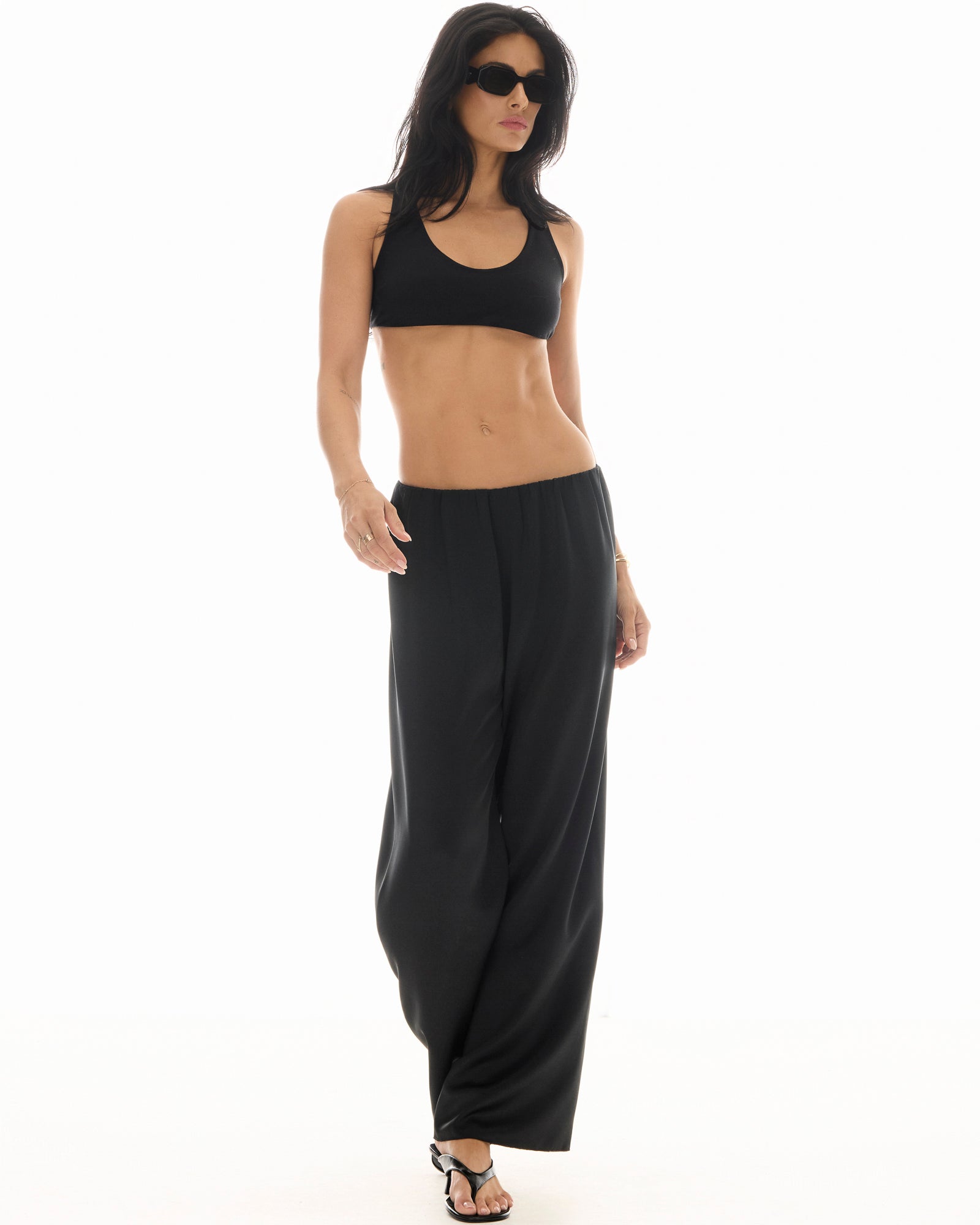 Waterfall Waist Satin Pants THE TALES