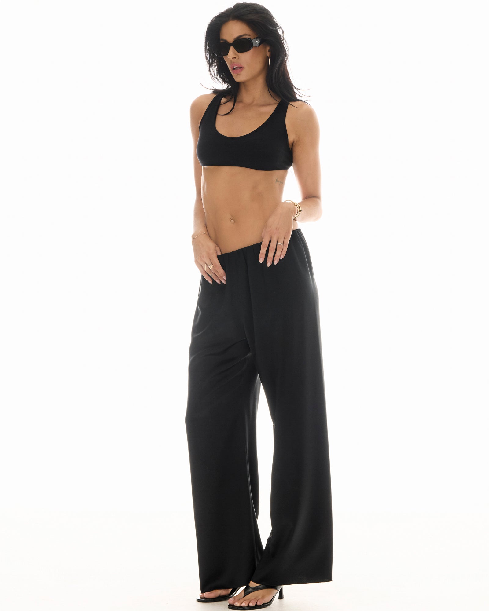Waterfall Waist Satin Pants THE TALES