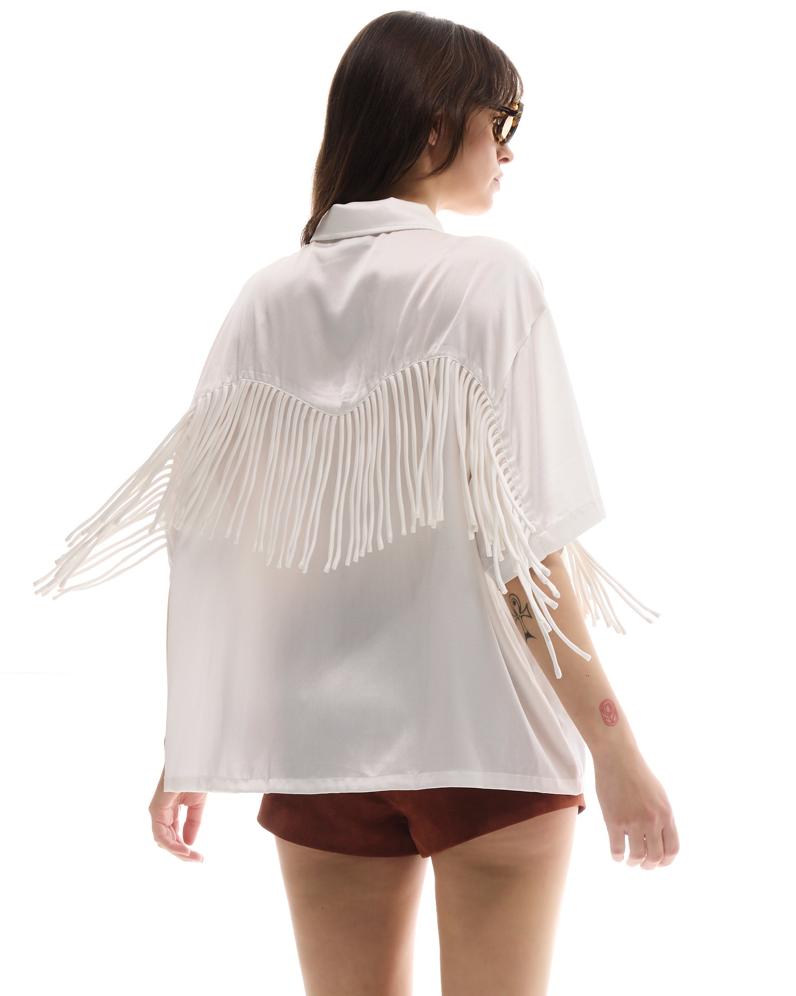 Ibiza Nights Satin Fringed Shirt THE TALES