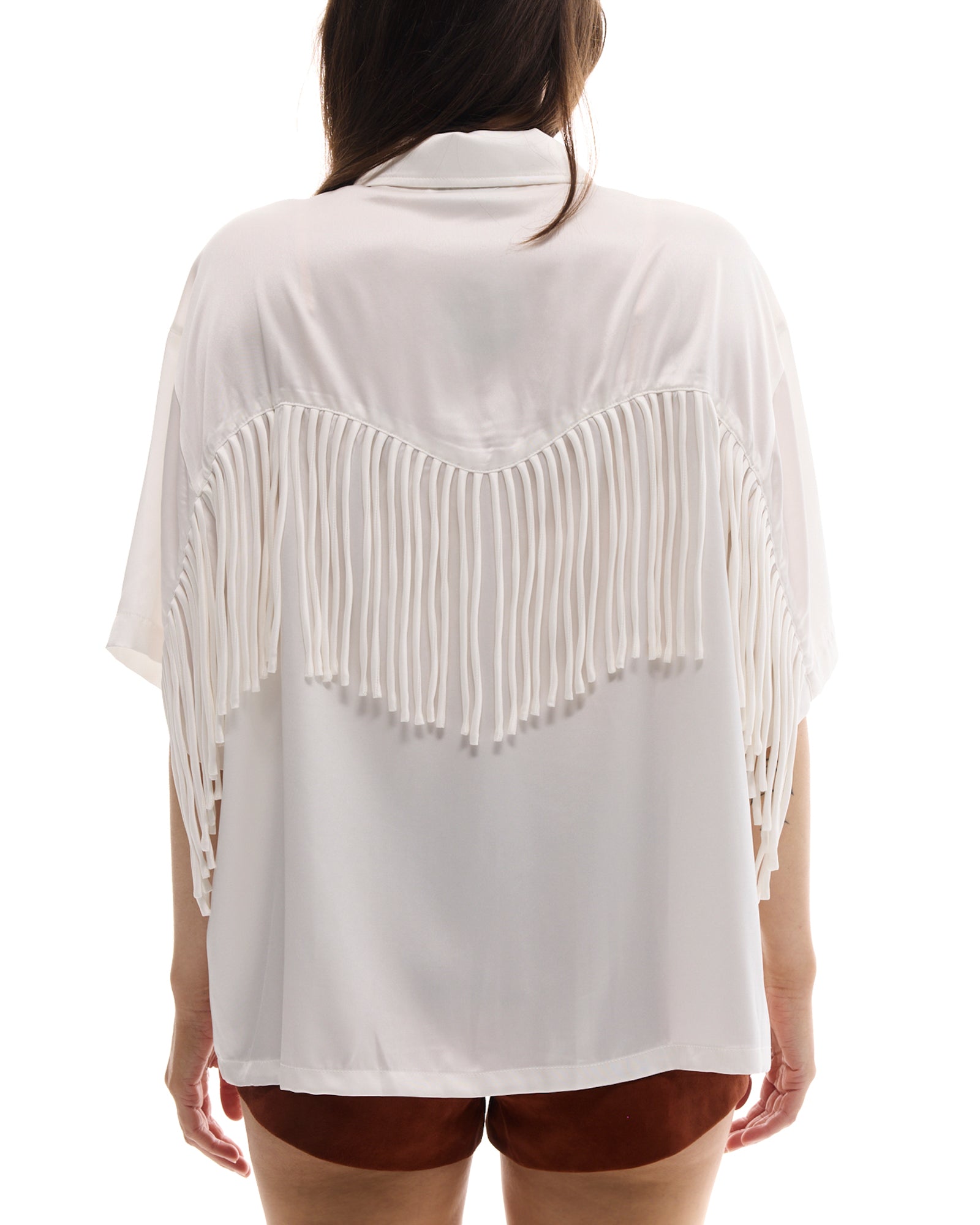 Ibiza Nights Satin Fringed Shirt THE TALES