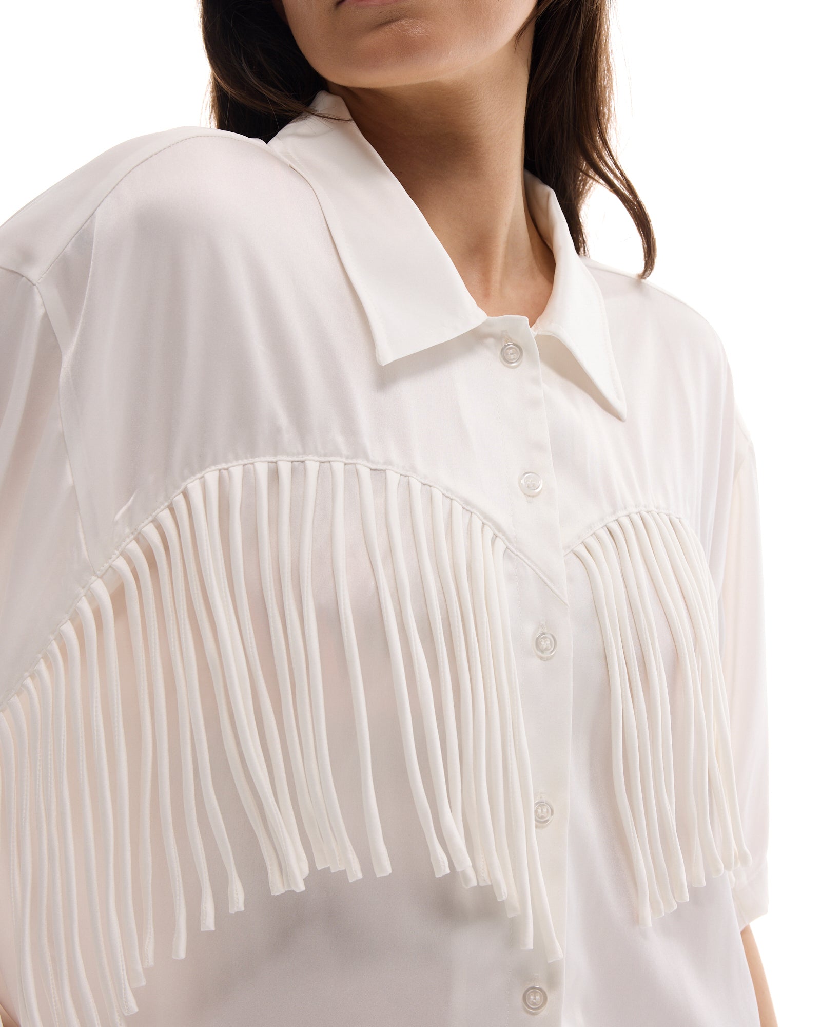Ibiza Nights Satin Fringed Shirt THE TALES