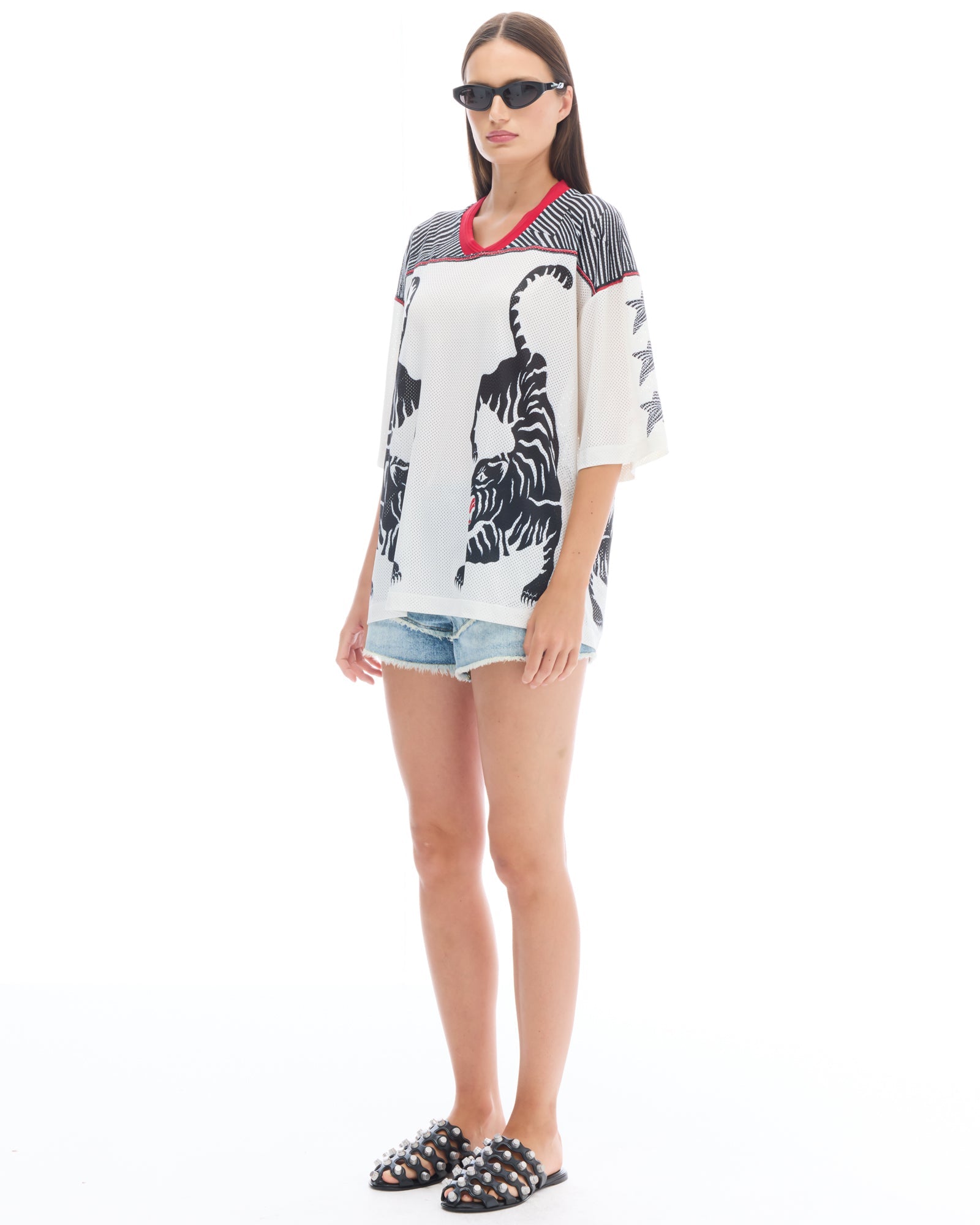 Crouching Tiger Football Jersey by THE TALES - detail view