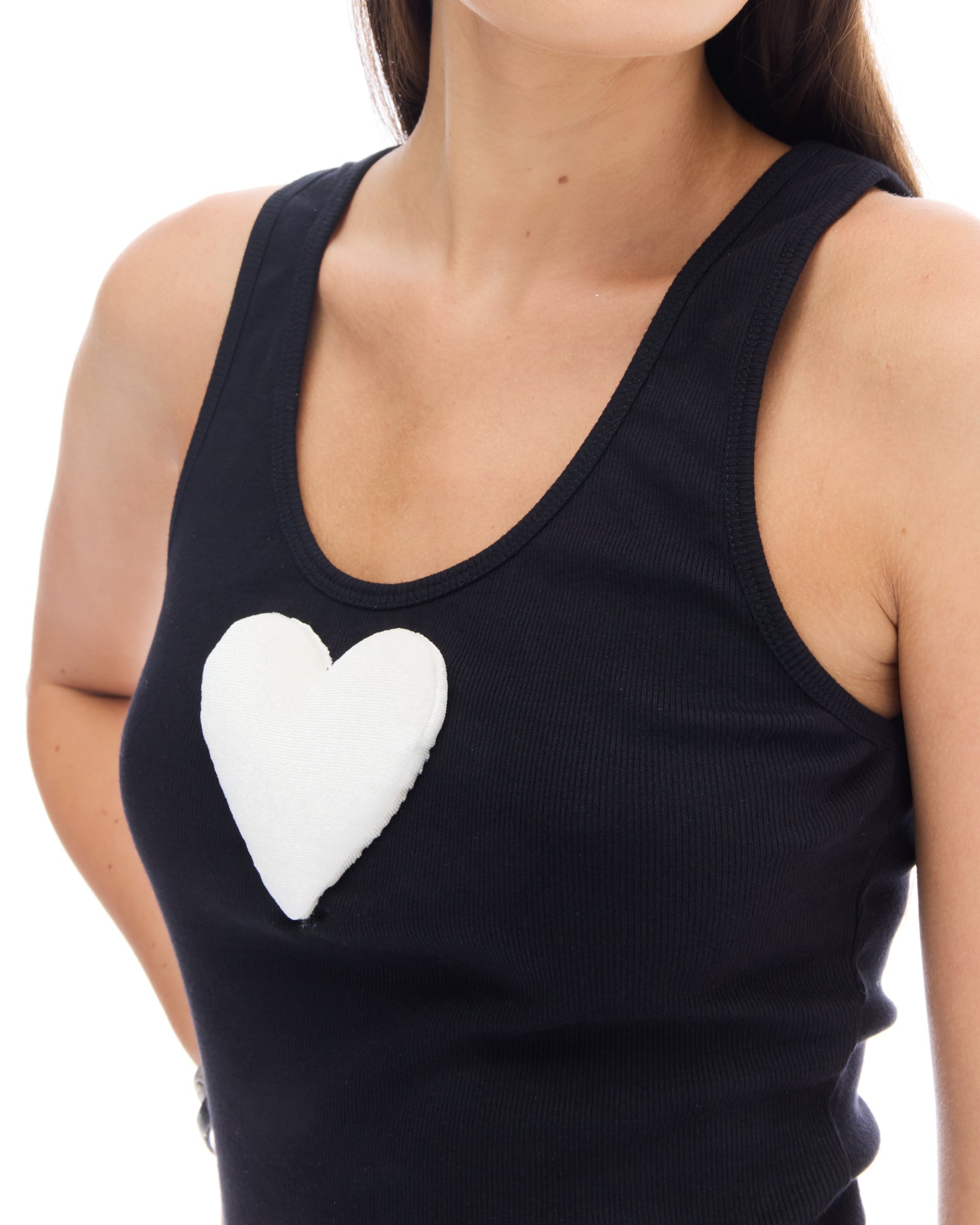 We Love 3D Velvet Heart Singlet by THE TALES - product photo