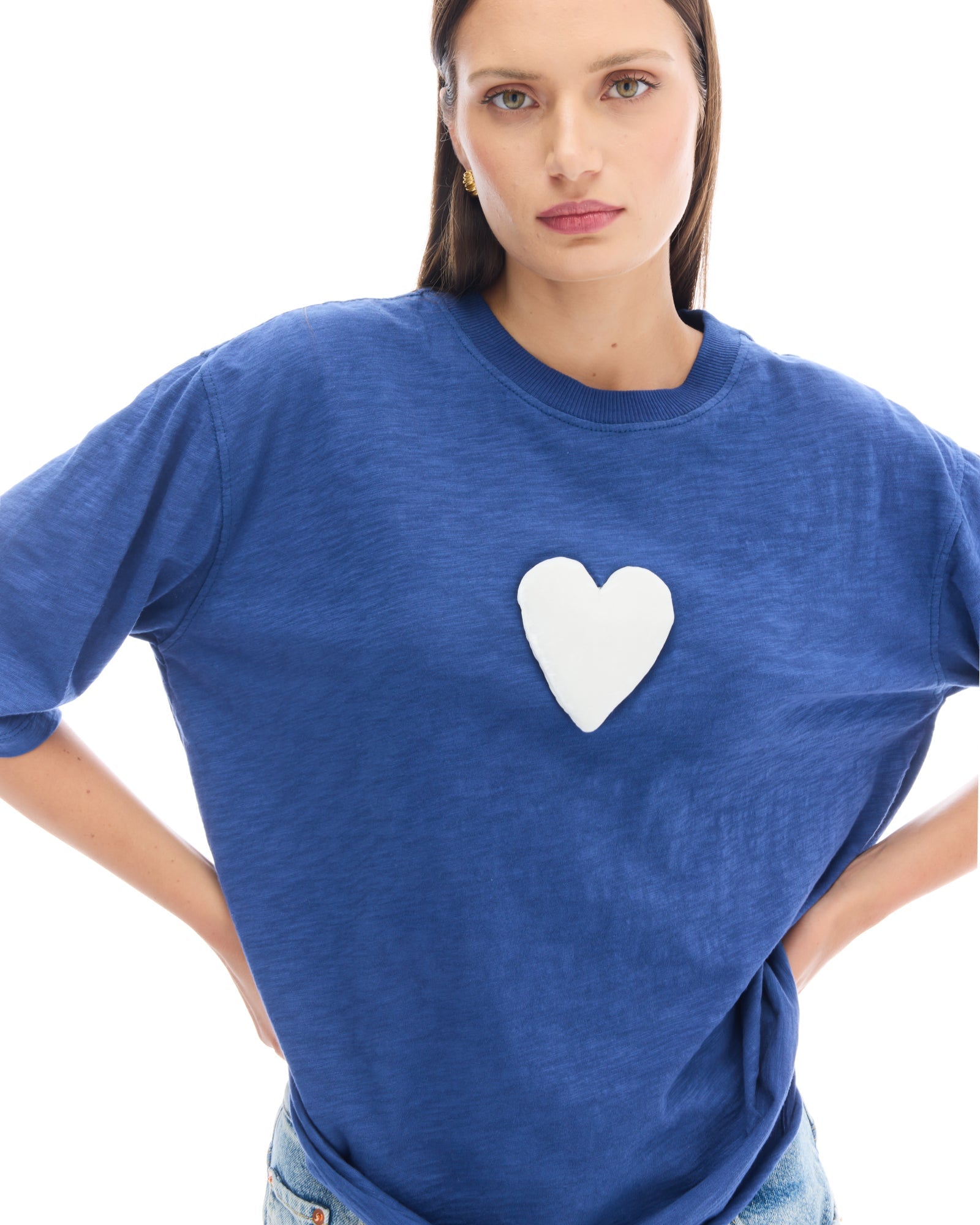 We Love Velvet Heart Street Tee by THE TALES - front view