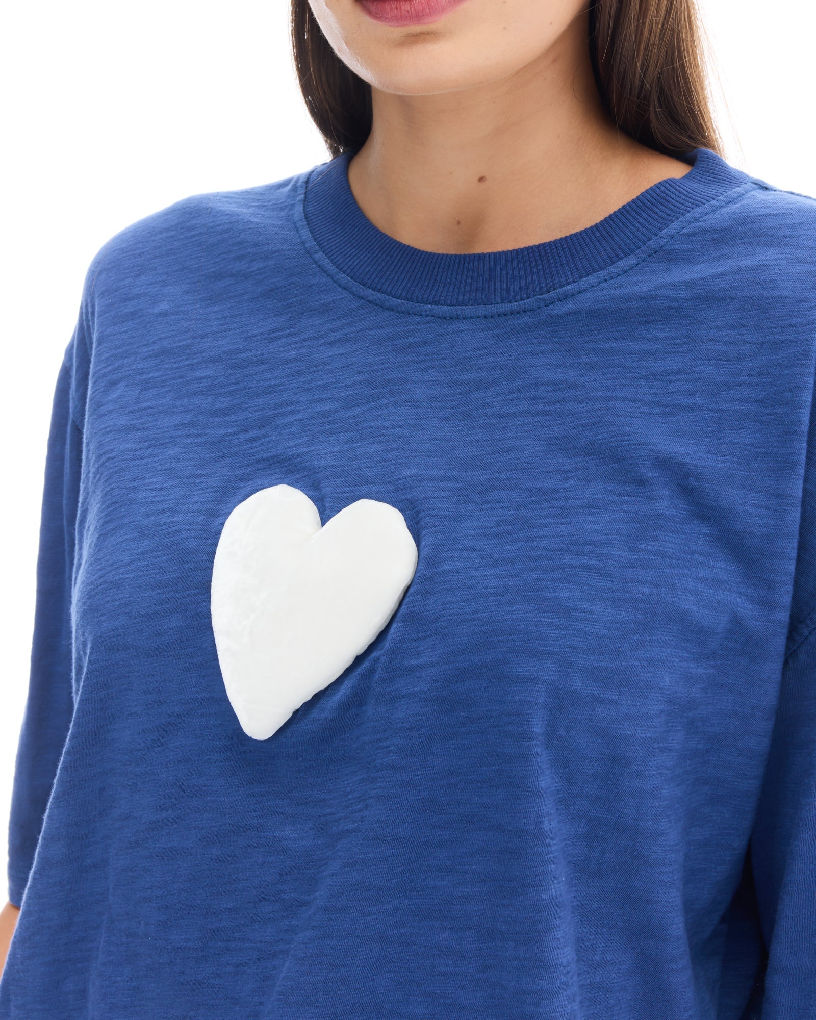 We Love Velvet Heart Street Tee by THE TALES - close-up detail