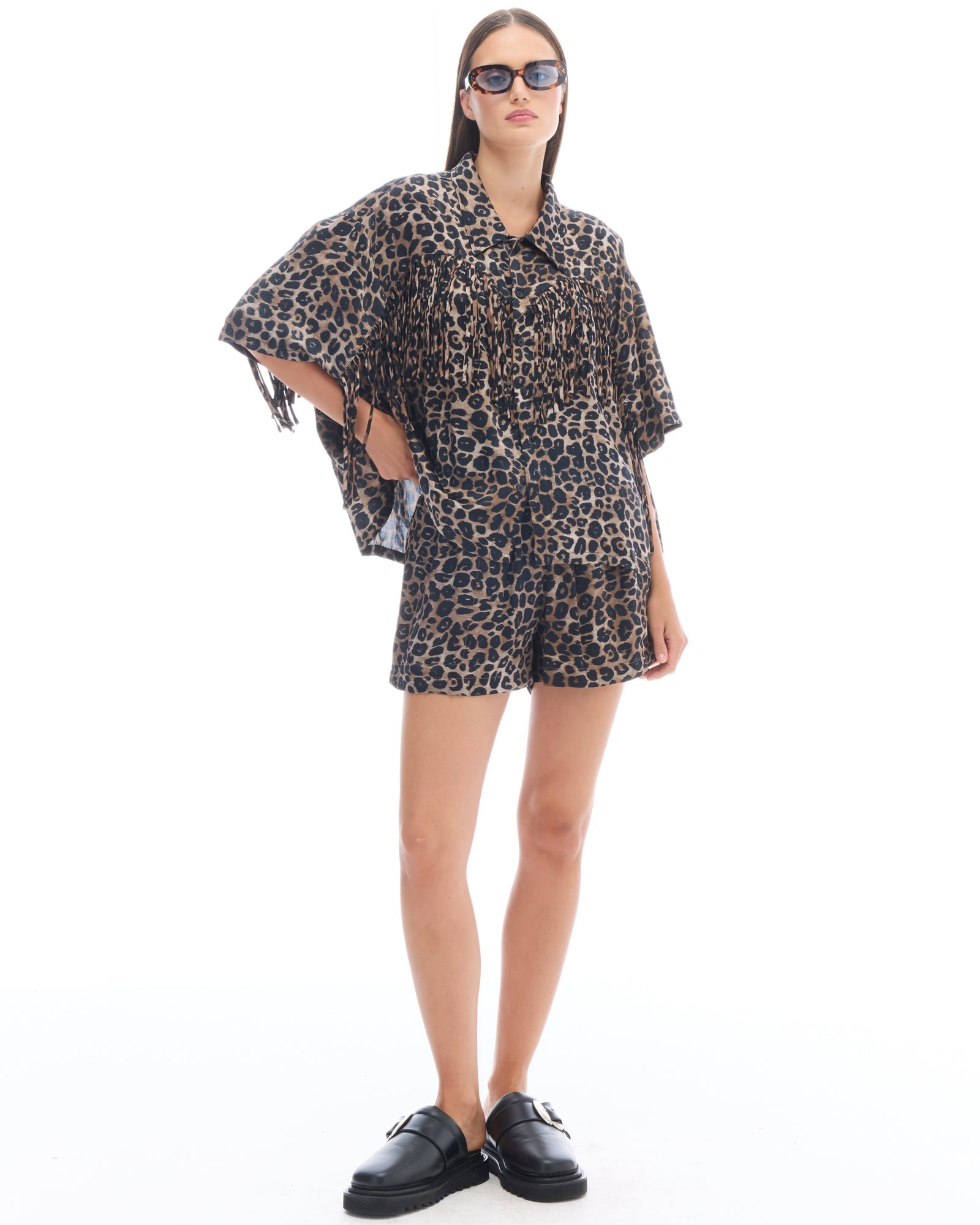Ibiza Animal Fringed Shirt THE TALES