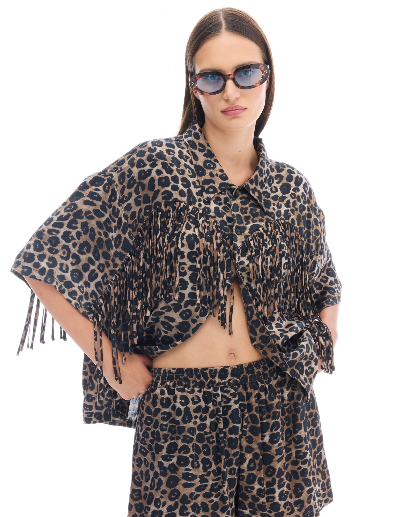 Ibiza Animal Fringed Shirt THE TALES