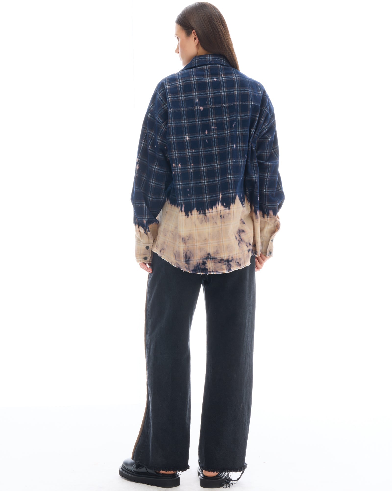 Bleached Check Cord Shirt THE TALES