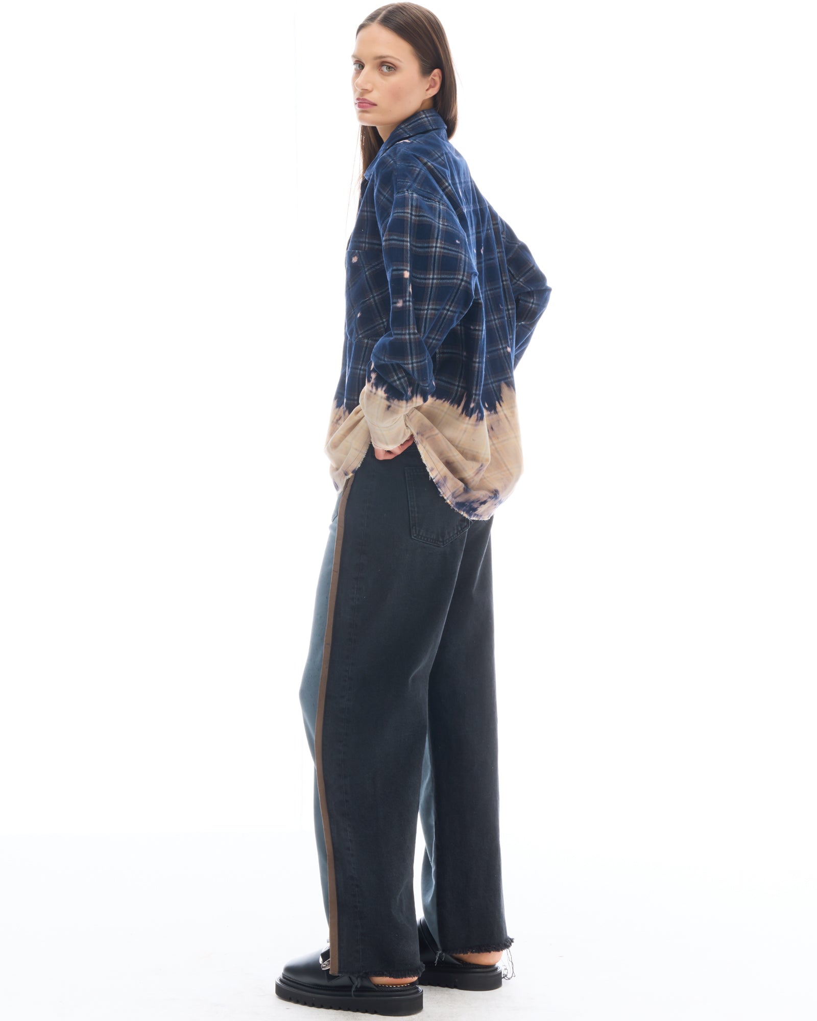 Bleached Check Cord Shirt THE TALES