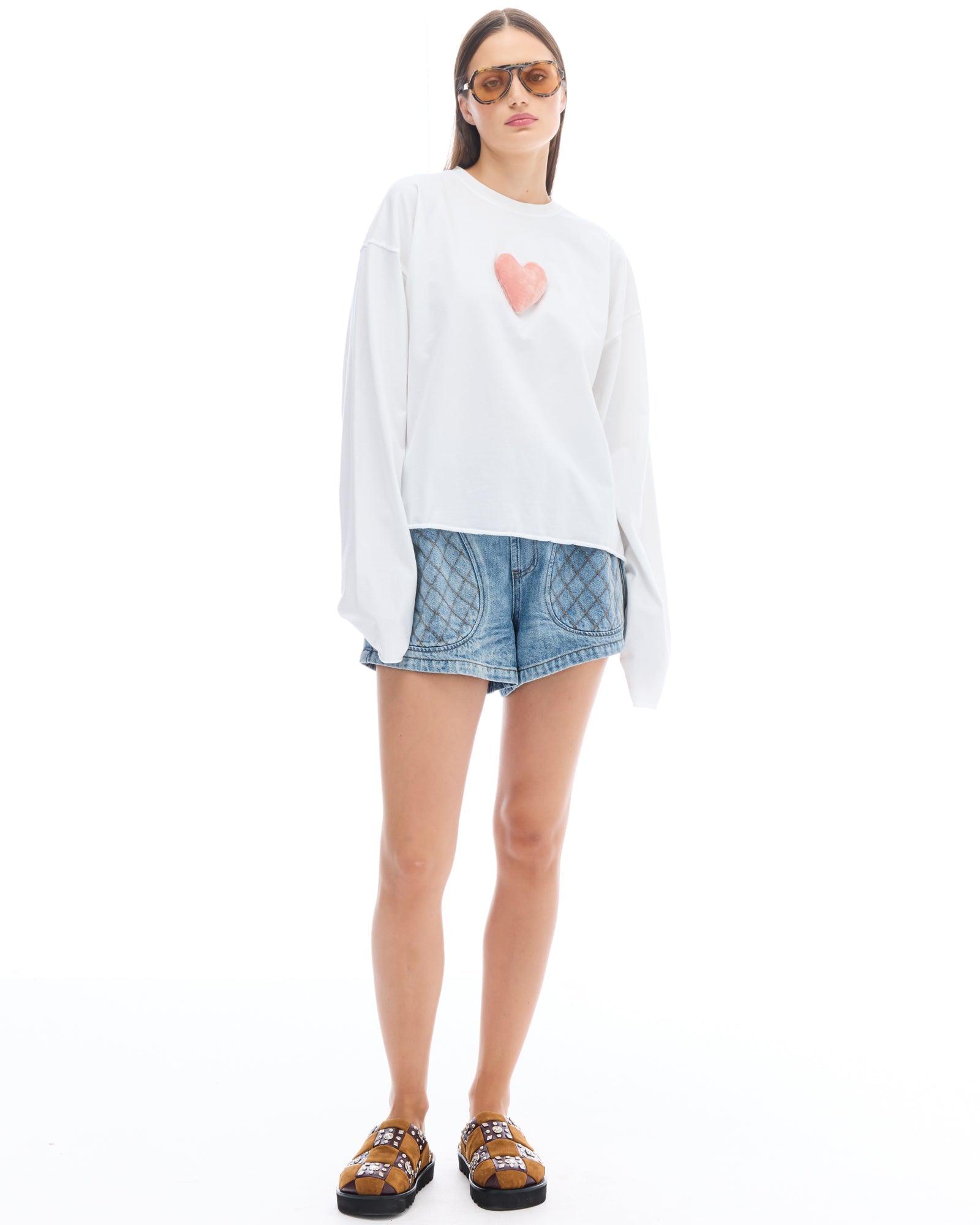 We Love Velvet Heart Long Sleeve Tee by THE TALES - product photo