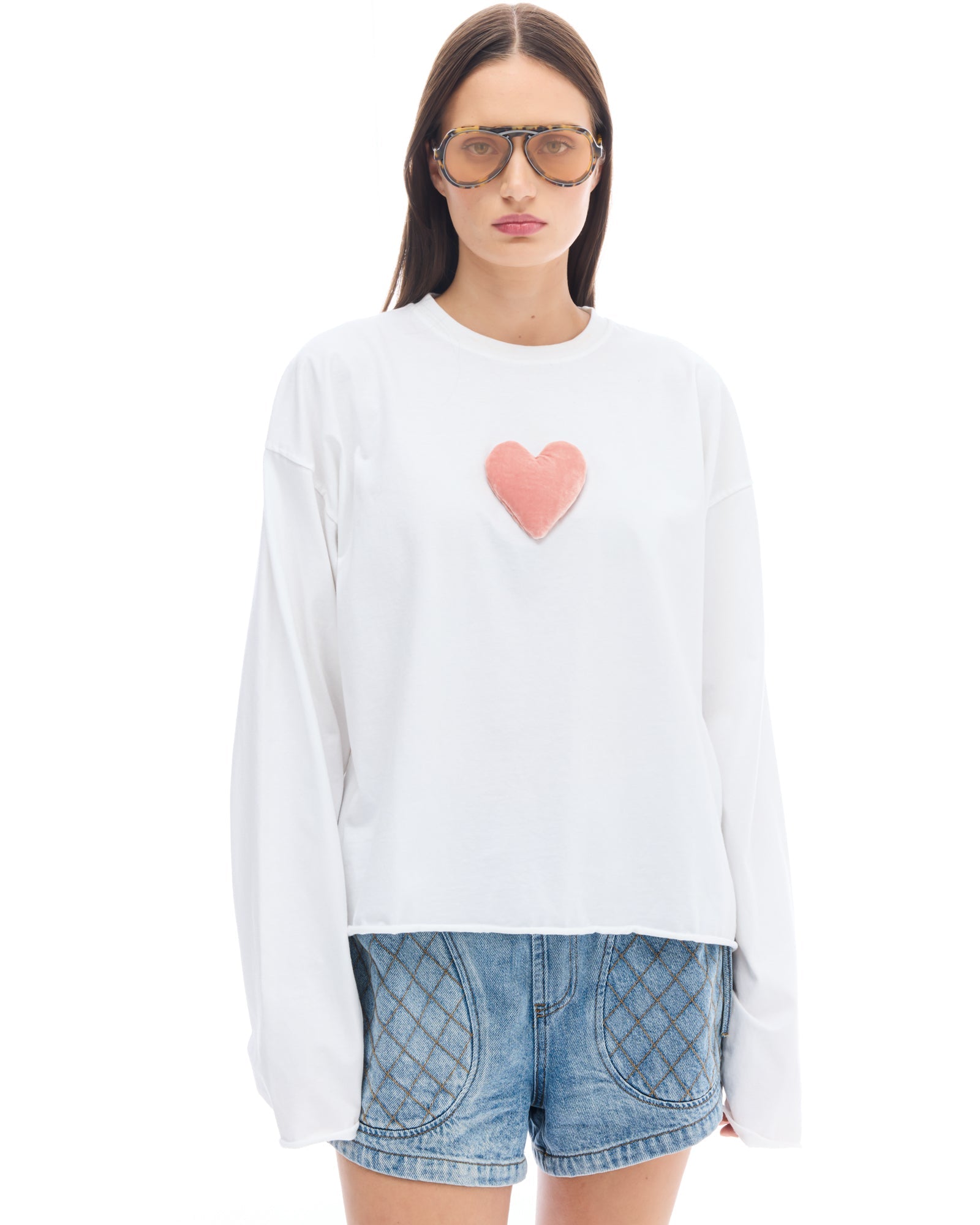 We Love Velvet Heart Long Sleeve Tee by THE TALES - product photo