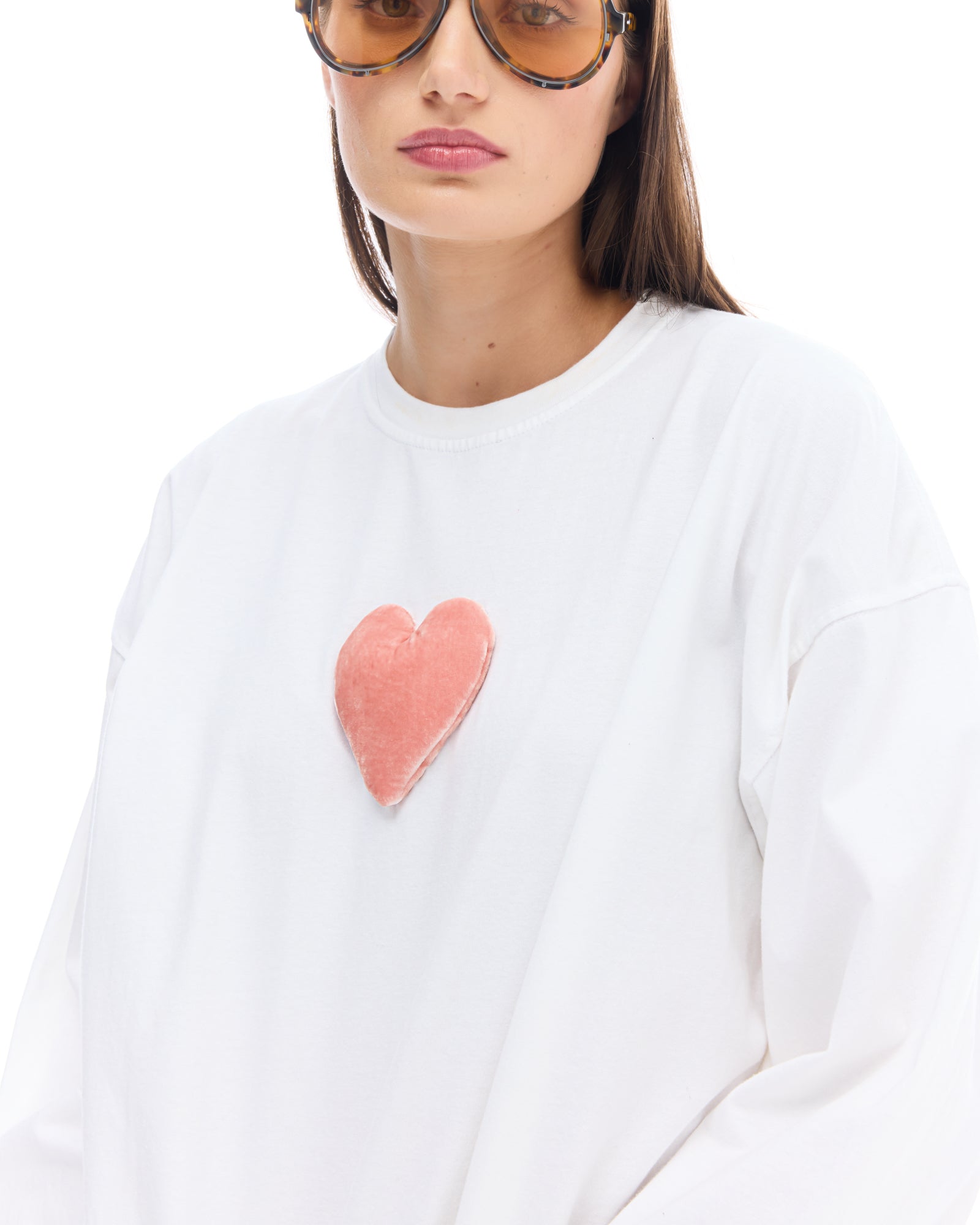 We Love Velvet Heart Long Sleeve Tee by THE TALES - side view