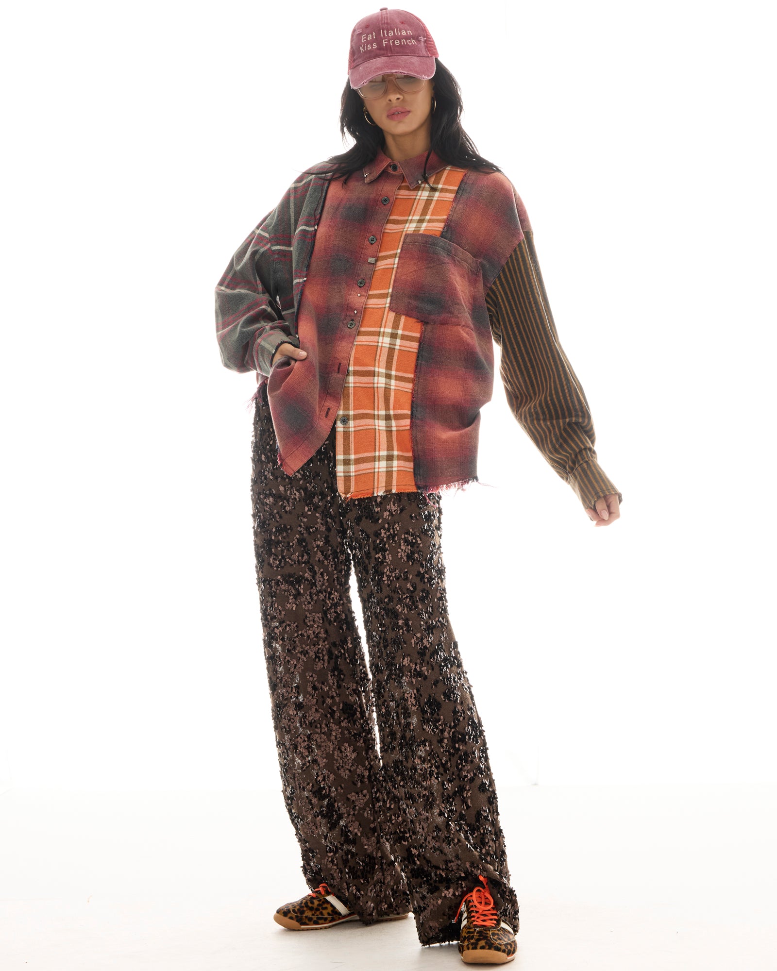 Reworked Pierced Flannel Shirt THE TALES