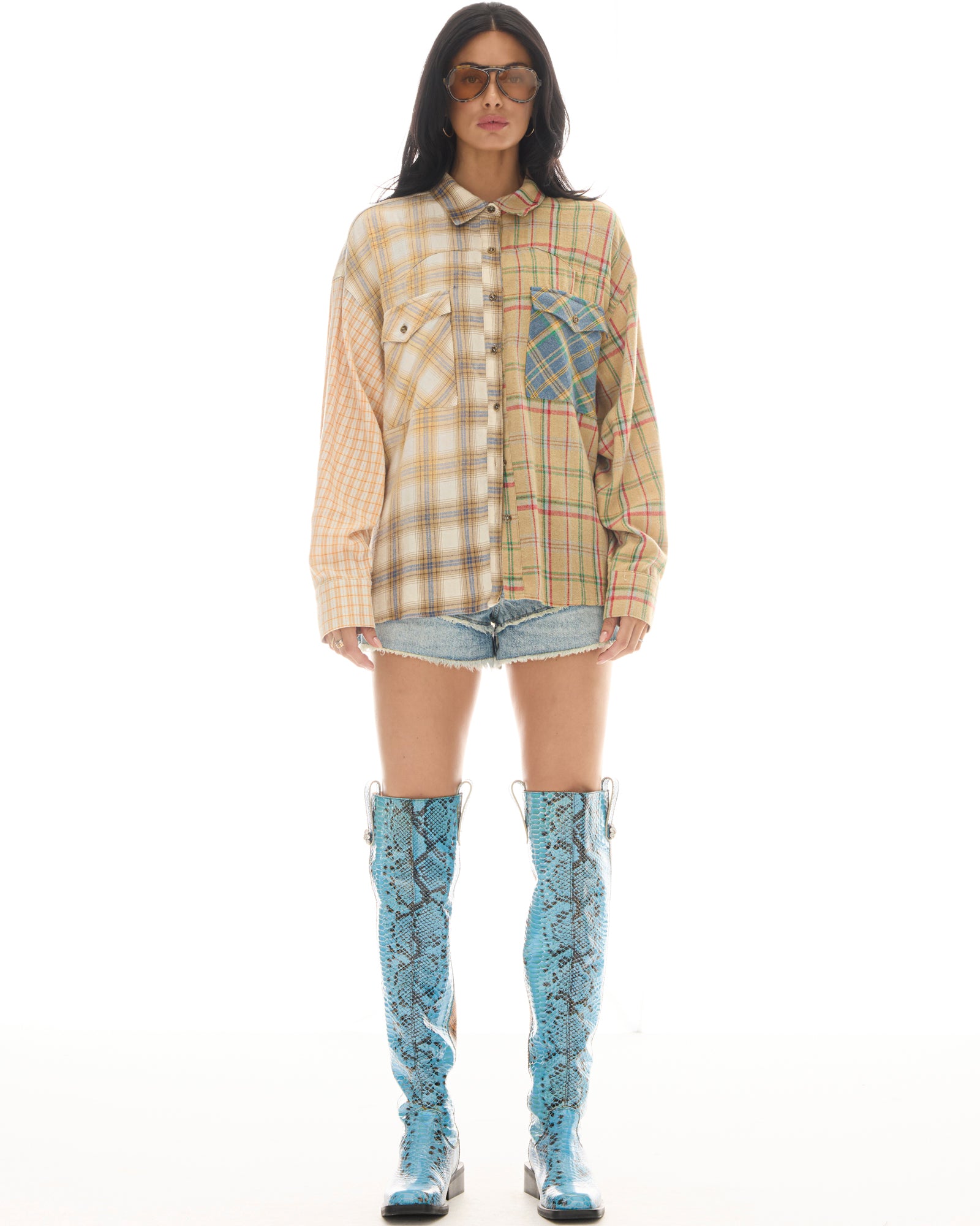 Half n Half Teddy Western Shirt THE TALES