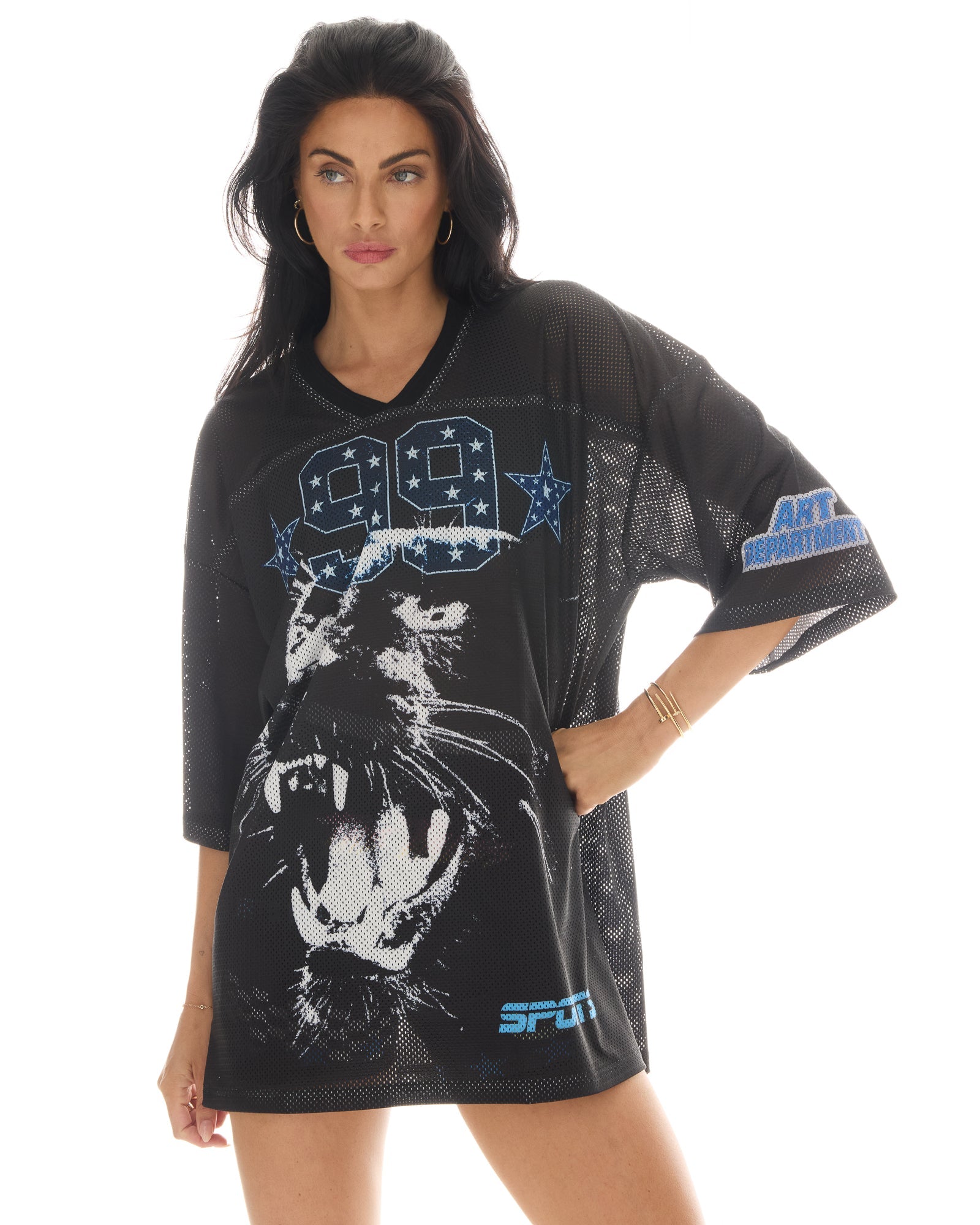 99 Panthers Football Tee Dress by THE TALES - front view