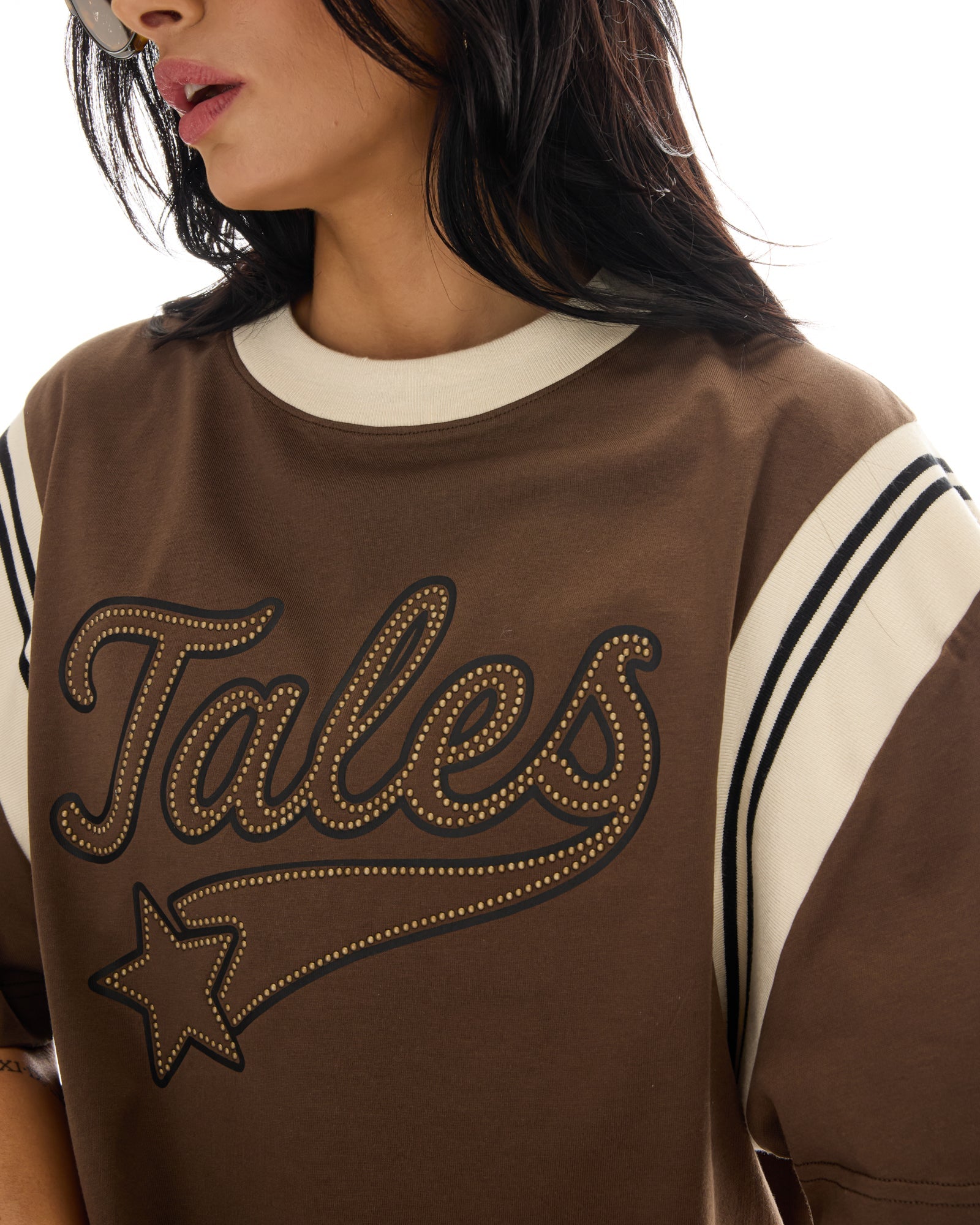 Exaggerated Sports Studded Tales Tee THE TALES