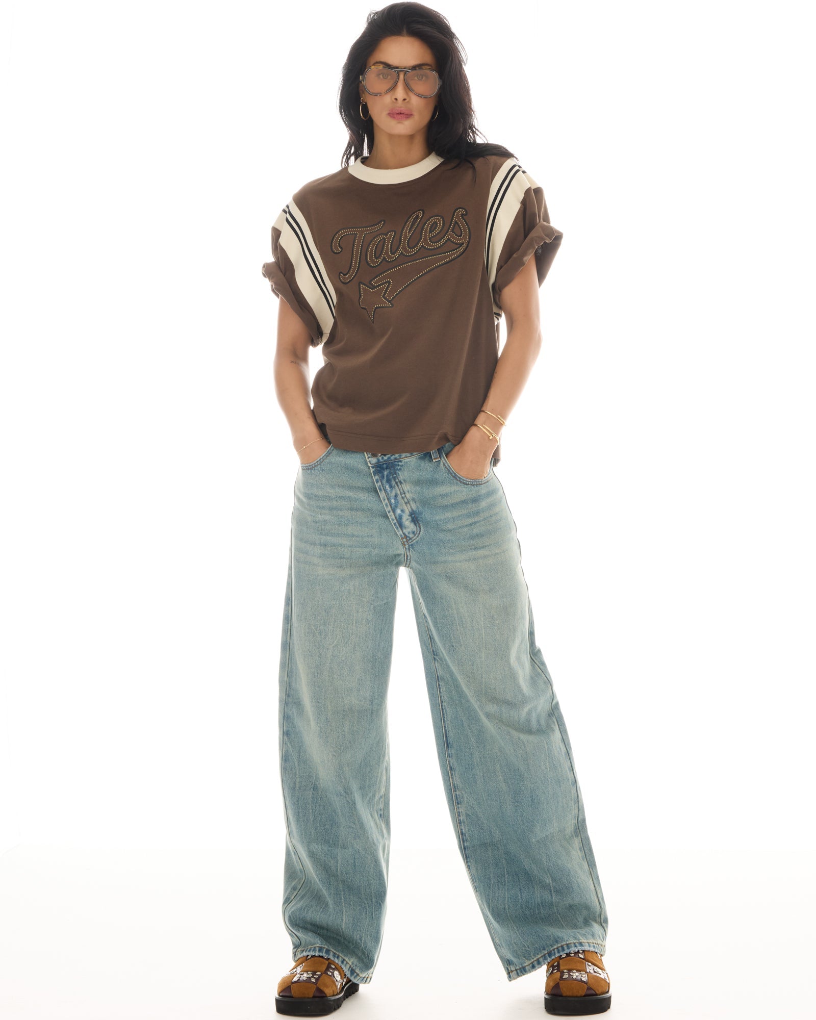 Exaggerated Sports Studded Tales Tee by THE TALES - product photo