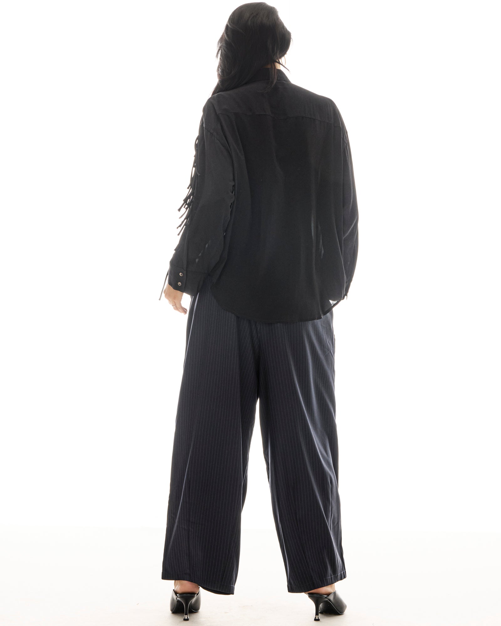 Western Nights Black Fringed Shirt THE TALES