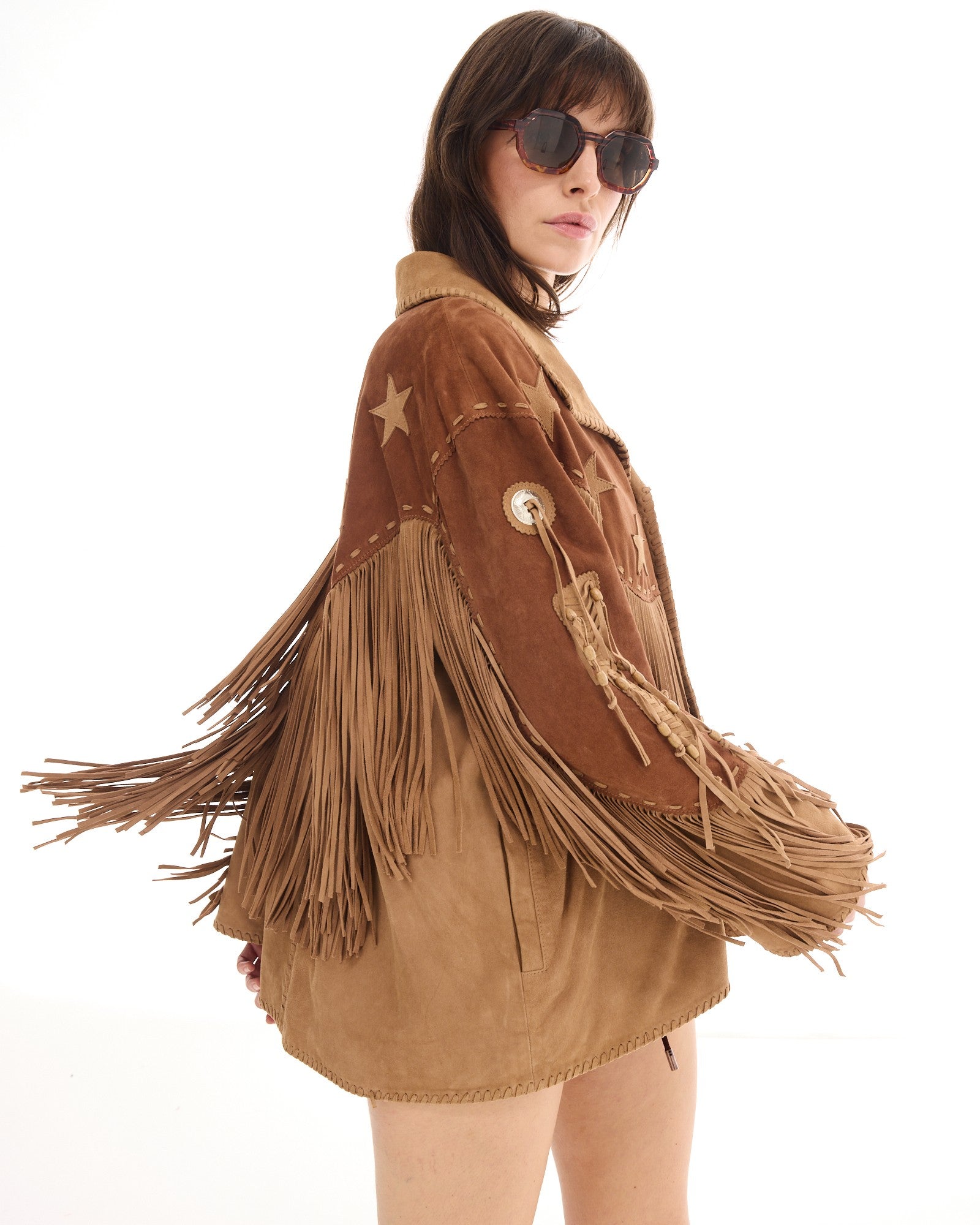 Portobello Road Fringed Suede Jacket - THE TALES T168