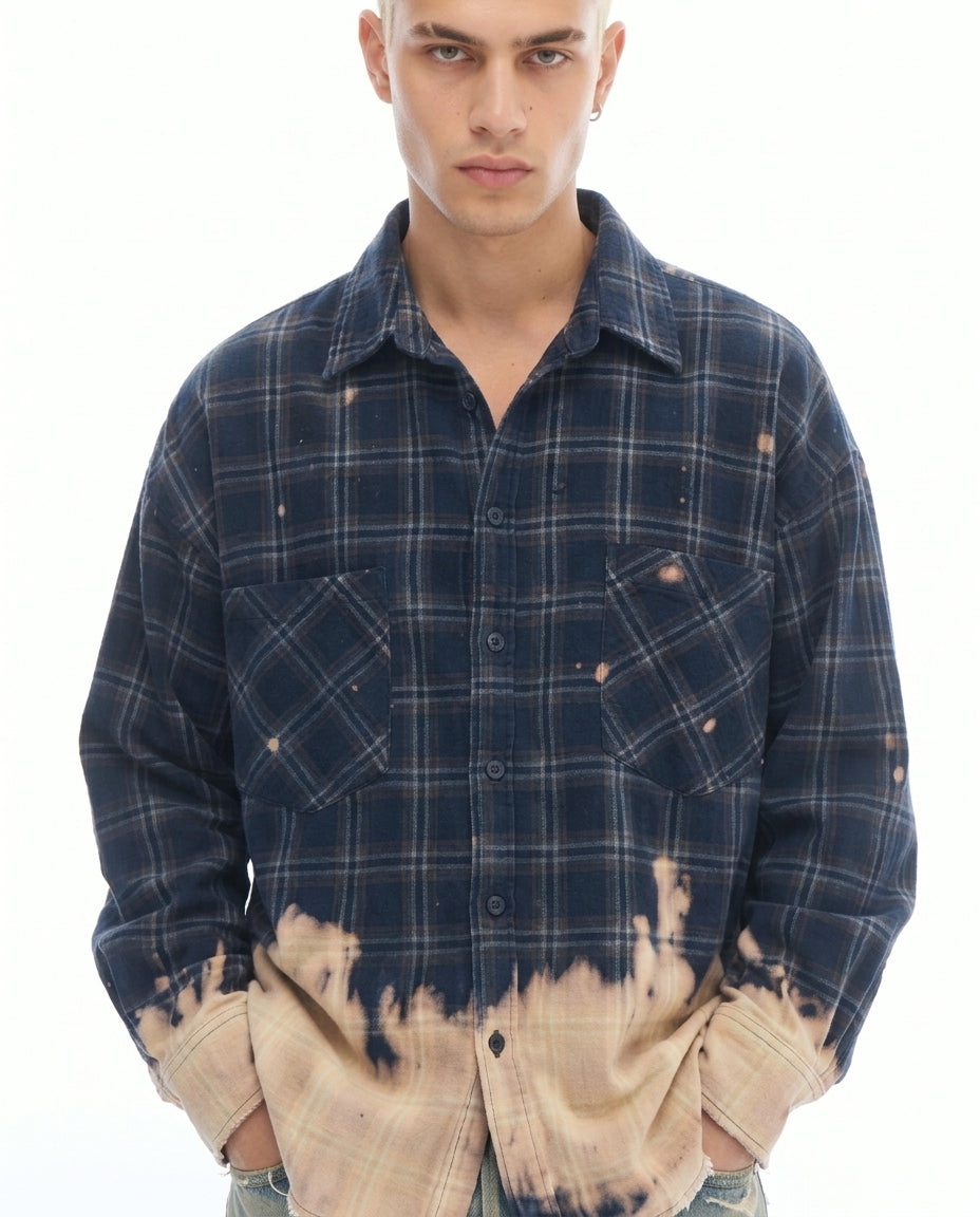 Bleached Check Cord Shirt