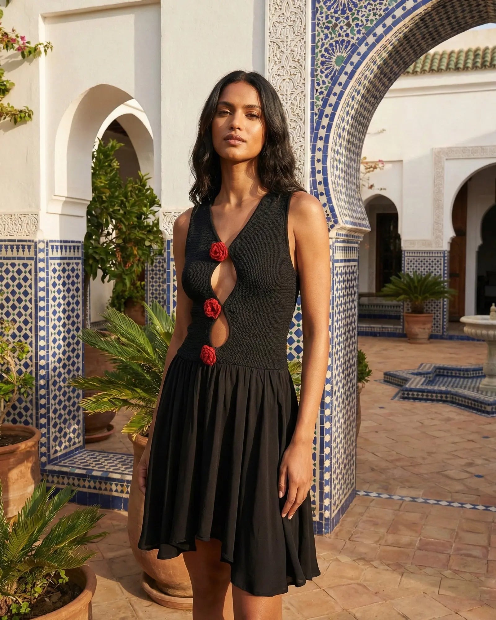 Couture Rose Vixen Satin Dress by THE TALES - product photo