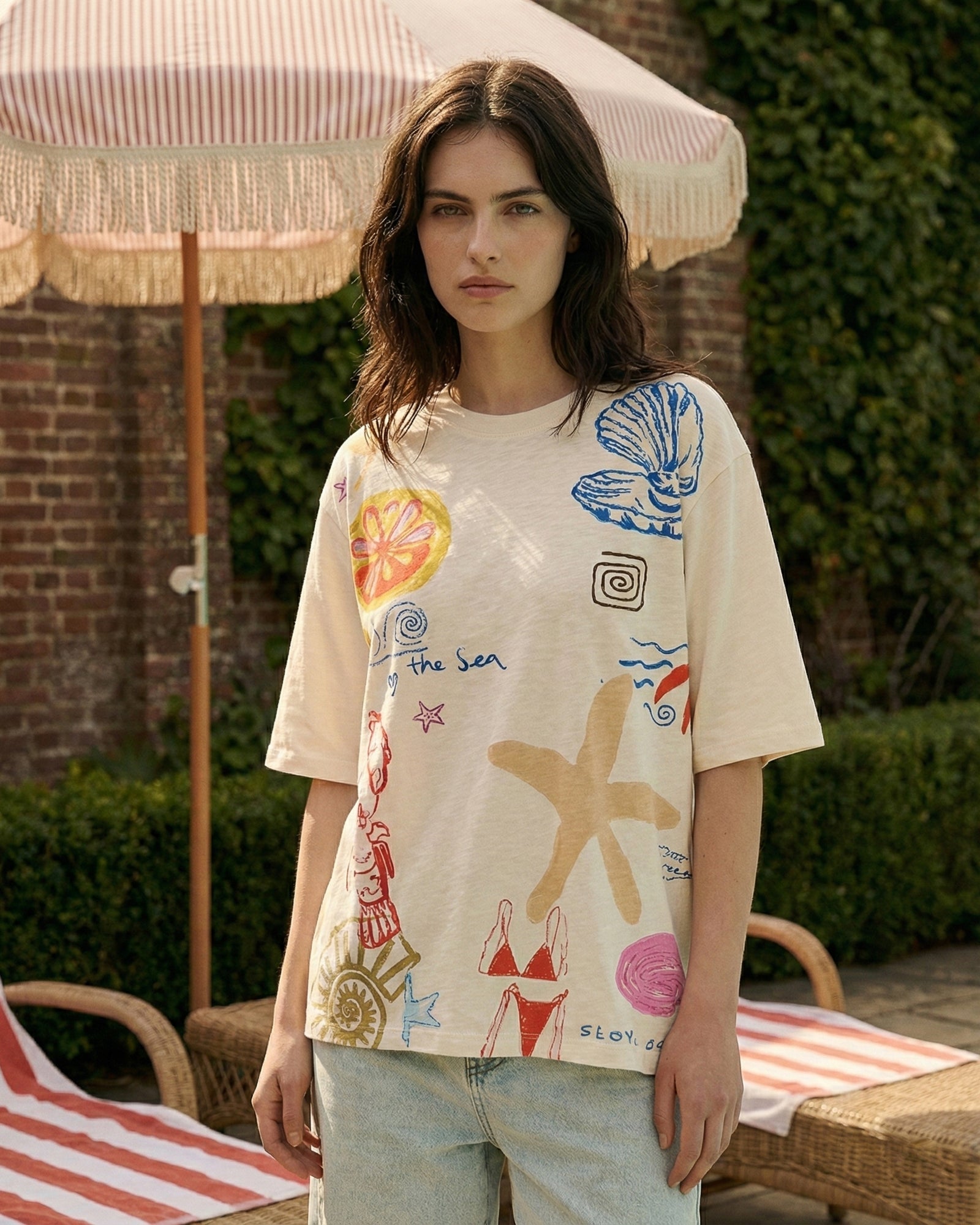 My Illustrated Seaside Tee by THE TALES - product photo
