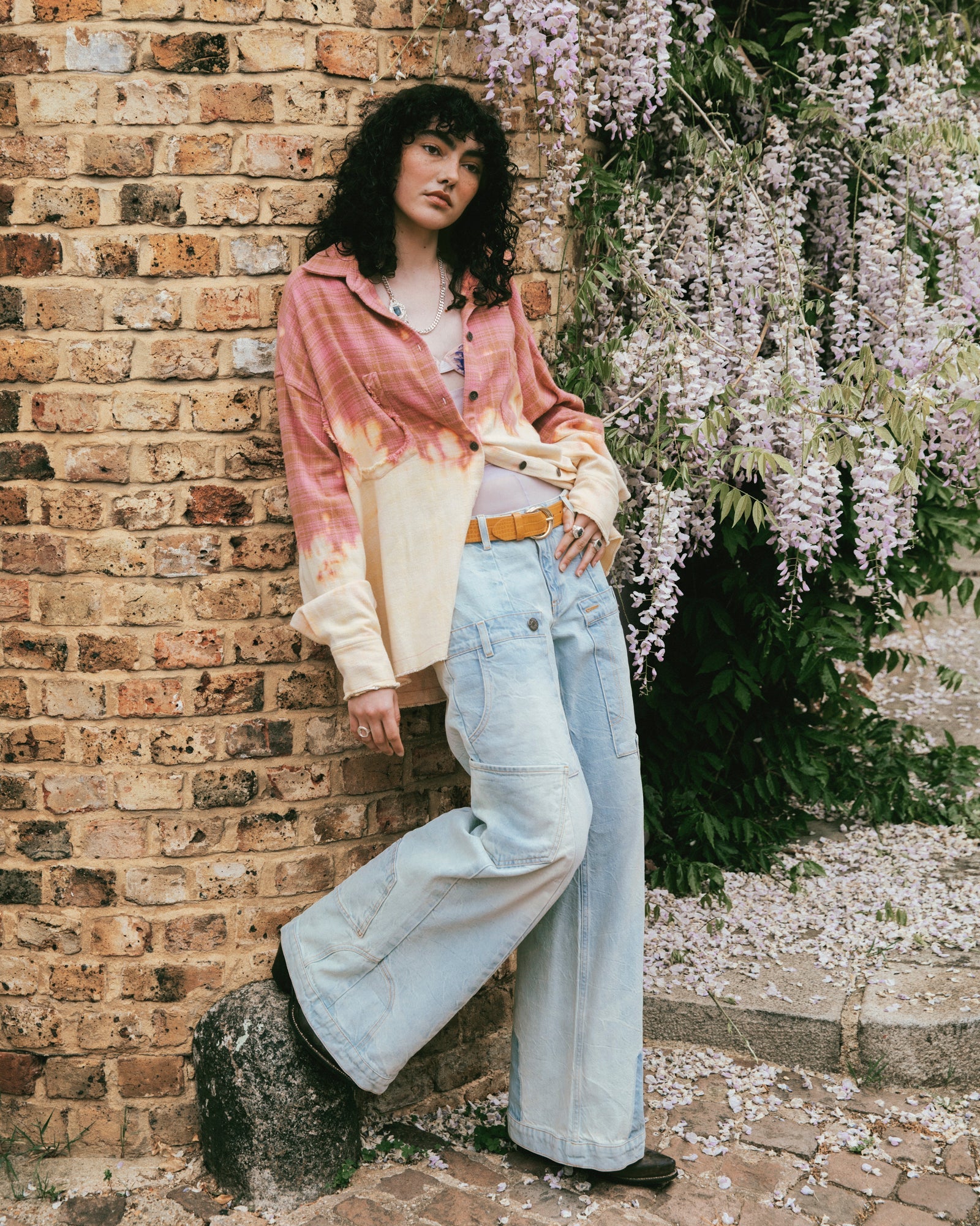 The Tales Reworked Denim Flares by THE TALES - product photo